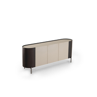Forme ovale maison salon salle à manger armoires de buffet peinture de luxe bois buffet chinois avec pieds en métal