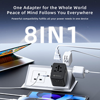 Adaptateur de voyage universel Wontravel 70W GaN à charge rapide avec 3 prises AC pour téléphones mobiles