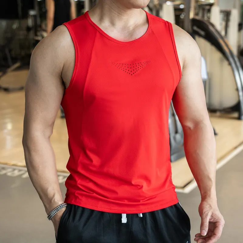 ओम लोगो के साथ कस्टम पुरुष जिम टैंक टॉप पुरुष योग टैंक टॉप फिटनेस कपड़े बिना आस्तीन की शर्ट