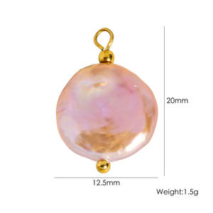 Joyería DIY Red Rose Charm Star Pearl Stone Charms Beads 18K PVD Plated Acero inoxidable Allergy Free Accesorios Lindo - Product Image 5