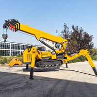 Innen Kleine Spinnen kran Materialien Handhabung Mini Compact Crawler Spider Crane Durch Türen Treppen aufzüge klettern