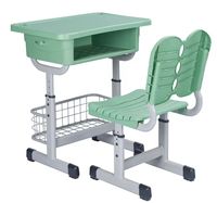 Ensemble de bureau et chaise d'écolier réglable, écologique et durable pour salles de classe et salons