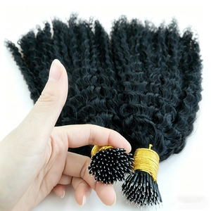 Extensiones de Cabello Afro 4b 4c con Puntas Nano de Silicona Pre-adheridas, Cabello Indio Rizado Afro Kinky de 28 Pulgadas y 100g - Product Image 6