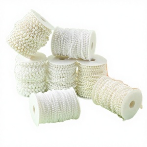 ZhDREAMY Hot Selling Abs Pearl Roll Link Beads Plastic Faux Pearl Home Party <b>Christmas</b> Gifts <b>Box</b> <b>Cake</b> Decoration Supplies - Product Image 3