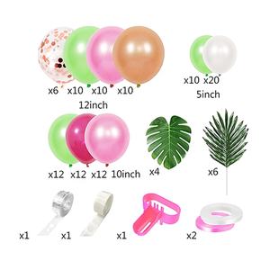 Kit de décoration pour fête d'anniversaire, mariage, festival hawaïen, événement estival, <span class=keywords><strong>avec</strong></span> ballons, arche de ballons et guirlande - Product Image 2