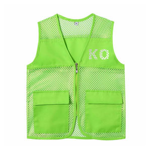 Gilet in rete traspirante con Logo personalizzato con chiusura a cerniera Casual formale abbigliamento esterno lavoro estate inverno cotone imbottito per la pesca - Product Image 4