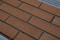 Vente à la main de briques thermiques noires en argile de feu, blocs de mur extérieur pour maison