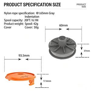 Bobine/tête de coupe de rechange pour tondeuse robotisée, fil en nylon 05307-20 6 mm pour Gardena Easycut Comfortcut Powercut Smallcut - Product Image 4