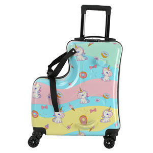 Bagage de cabine léger de 20 pouces avec logo personnalisé pour garçons et filles en ABS durable + PC avec roulette Spinner Valise adorable dessin animé pour enfants - Product Image 3