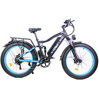 Vélo électrique tout-terrain Keteles K802, nouvelle arrivée, moteur brushless 48V 250W, batterie 13Ah, freins à disque hydrauliques, pneus larges.