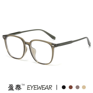 กรอบแว่นตาทรงสี่เหลี่ยม TR90 ป้องกันแสงสีฟ้า เลนส์ใส ยูนิเซ็กส์ กรอบเต็ม ดีไซน์เรียบง่าย ดูเป็นธรรมชาติ - Product Image 2