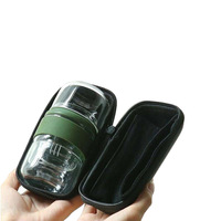 Ensemble de théière en verre borosilicaté de luxe Gongfu avec sac de voyage en silicone Safe l Tasses Cadeau pour les amateurs de thé Design chinois