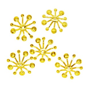 Material de joyería de Metal Hubu estambres de flores versátiles 20mm diez diamantes centros grandes y pequeños decorativos S - Product Image 1