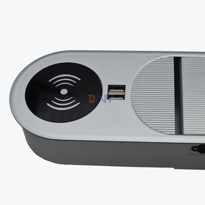 बहुक्रियाशील 3-आउटलेट एब्स ip44 डेस्कटॉप पावर सॉकेट यूएसबी ए + सी पोर्ट यूनिवर्सल वायरलेस चार्जर एम्बेडेड टेबलटॉप डिवाइस - Product Image 5