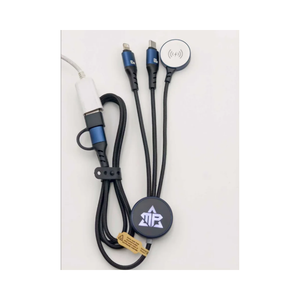 Câble de charge sans fil en aluminium 6-en-1 pour Apple Watch iPhone USB-C Light Up 120cm Eco Smartwatch - Product Image 1