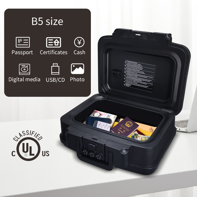Waterproof Safe 24 Hours Protection 1/2 Hour Fireproof Safety Box with Combination Lock 2117N