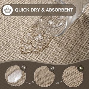 Tapis absorbant pour salle de bain en forme de fer à cheval, en fibre de polyester, design minimaliste, séchage rapide, antidérapant, tapis d'entrée - Product Image 5