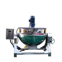 Cuve de mélange industrielle en acier inoxydable pour la transformation alimentaire, avec chauffage électrique et agitation, capacité 50L-500L, facile à utiliser