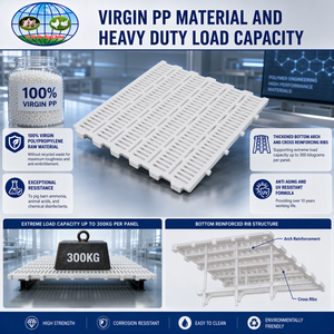 <span class=keywords><strong>Prix</strong></span> d'usine : Équipement d'élevage de bétail – Planchers en plastique à lattes pour porcelets et volailles en PP - Product Image 3