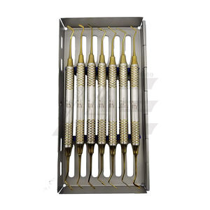 Kit de instrumentos de llenado compuesta de amalgama dental en casete (7 piezas recubiertas de plasma dorado) al por mayor - Product Image 4