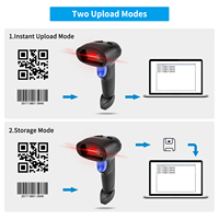 Escáner de código de barras USB con cable inalámbrico de mano serie L NETUM 1D 2D QR de alta velocidad para inventario de almacén de supermercado