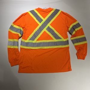 Custom Logo Fluorescent Hi Vis Workwear Long Sleeve Yellow Work Tops Construction <strong>Engineer</strong> Reflective Quick Dry Safety <strong>T</strong> <strong>Shirt</strong> - Product Image 2
