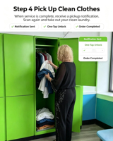 Système de casiers à linge intelligents avec code QR, armoire de dépôt et de récupération en libre-service pour nettoyeurs à sec et buanderies d'appartements