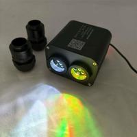 Kit d'éclairage à fibres optiques 2 têtes 2 couleurs 20W RGBW avec effet scintillant et contrôle par application, alimentation DC12V, pour voiture et maison