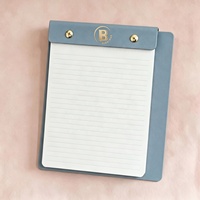 Bloc-notes rechargeable au design personnalisé, couverture rigide en cuir PU, bloc-notes détachable avec rivets dorés et porte-stylo magnétique