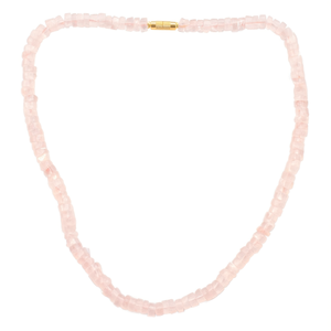 Collier de perles Heishi en quartz rose naturel, lisse et poli, bijoux en pierres précieuses, vente en gros - Product Image 5
