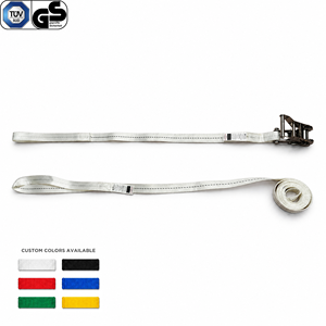 <span class=keywords><strong>Sangle</strong></span> d'arrimage avec <span class=keywords><strong>cliquet</strong></span> en acier inoxydable, deux extrémités bouclées, en polyester, sur mesure, robuste, <span class=keywords><strong>pour</strong></span> camions et remorques - Product Image 1