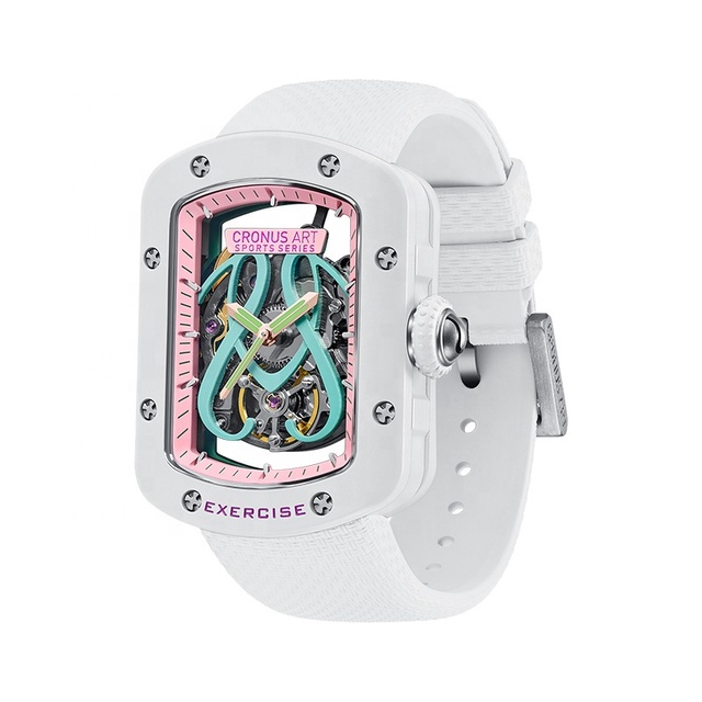 Fashionable Automatic Mechanical Women's Watches Carbon case and Sapphire Crystal Glass Original Watch
