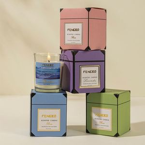 Bougie parfumée florale en cire de soja de 50g pour la maison, coffret cadeau de Noël avec une durée de combustion de 12 à 24 heures et fonction d'ambiance rafraîchissante - Product Image 3