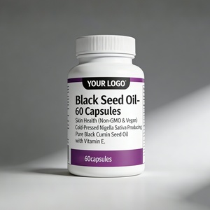 Capsules d'huile de nigelle pressée à froid de qualité supérieure, OEM d'usine, supplément de Nigella Sativa avec vitamine E, qualité alimentaire pour adultes - Product Image 1