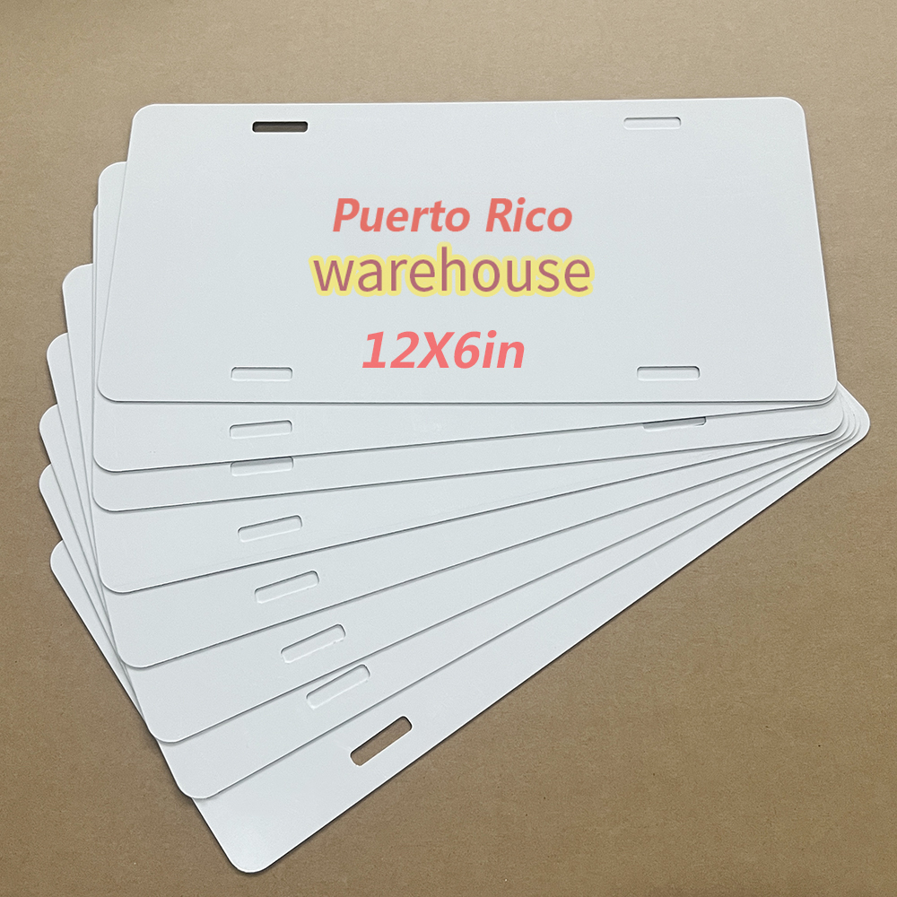 Qty. 50 - Thickness .025 / License Plate Blank 6"x12" - 1 Side Black And 1 Side