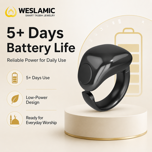 Anillo de Oración Digital Smart Tasbih 2.0 ITasbih Salam WESLAMIC APP, Contador de Zikr Musulmán, Anillo <span class=keywords><strong>Tasbeeh</strong></span> Digital, 3 Anillos - Product Image 3