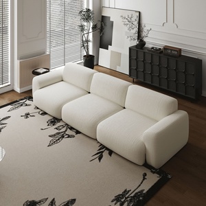 Sofá Eléctrico Reclinable con Textura de Nube Crema, Sofá Suave para Descansar, Asiento Amplio, Respaldo Alto, Muebles para Sala de Estar, Hogar y Hoteles - Product Image 2