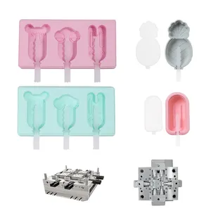 OEM Customized Silicone products new ice cream mold popsicle mold with lid custom shape BPA no silicone