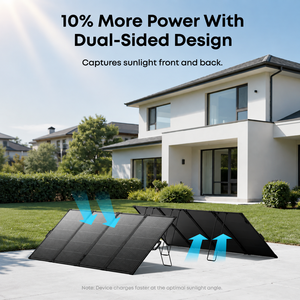 Chargeur solaire portable ultra-léger 22 lb Anker SOLIX PS400 Panneau bifacial 400W pliable IP68 résistant à l'eau pour camping-car - Product Image 6