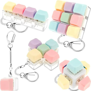 Simple Small PVC Anime Cartoon Carabiner Keychain for Pendant Waterproof Hanging Accessories