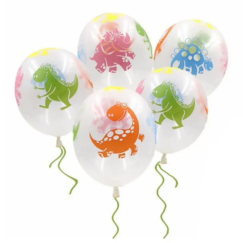 12 'के लिए रंगीन लेटेक्स गुब्बारा जन्मदिन की पार्टी के लिए डायनासोर जंगल पार्टी जन्मदिन गुब्बारे बच्चों