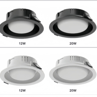 Downlight LED SMD 30W, 4 températures de couleur sélectionnables, dimmable, encastré, plafonnier LED, IP55, driver intégré, AC 110-265V, intérieur