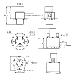 Pompe à eau micro sans balais 24V 12 bars en acier inoxydable SS316L, pompe à engrenages magnétique OEM - Product Image 3
