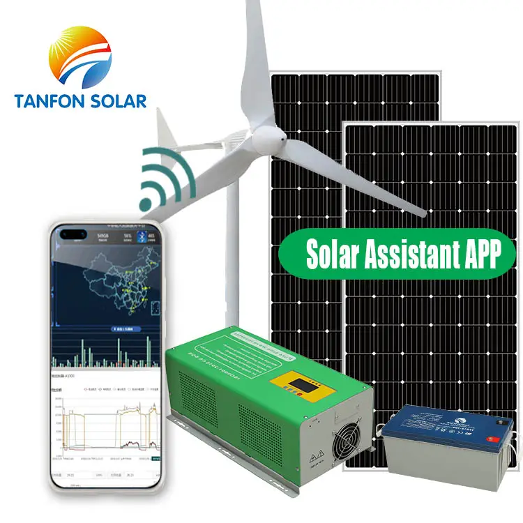 Tanfon 5KW Windkraft anlage Qualität Energie erzeugung mit Solarenergie