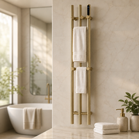 Sèche-serviettes électrique mural moderne de haute qualité, en acier inoxydable, avec thermostat réglable, très vendu