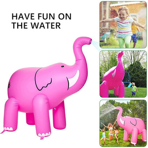 <b>Inflatable</b> Elephant Water Sprayer Pink <b>Pool</b> Toy <b>For</b> Infants And Toddlers Home Use - Product Image 3