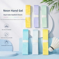 Bande de grip de badminton à double dégradé de couleur, antidérapante, absorbant la transpiration, respirante, pour raquette de tennis et de badminton