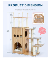 Meilleures ventes : Arbre à chat moderne en laine écologique, design attrayant, avec lit, griffoir, tour d'escalade et maison pour chat, en carton