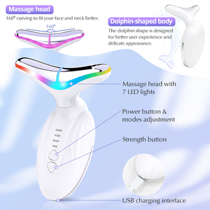 Private Label 7 Colors <strong>Ionic</strong> Vibration <strong>Microcurrent</strong> Wrinkle Remover Facial Beauty Device Face &amp; Neck Lifting Massager <strong>Machine</strong> - Product Image 5