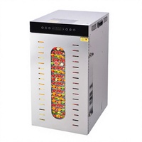 Déshydrateur alimentaire commercial et domestique KR à 24 plateaux, acier inoxydable 304, 2000W, qualité industrielle, 30~90 ℃   Plage de température pour l'électrique
